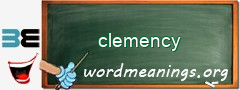 WordMeaning blackboard for clemency